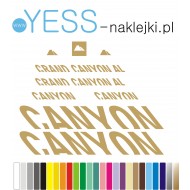 CANYON GRAND AL naklejki zastępcze na rower damski, męski, gravel, górski, mtb, szosowy, trekkingowy, miejski - YESS Naklejki