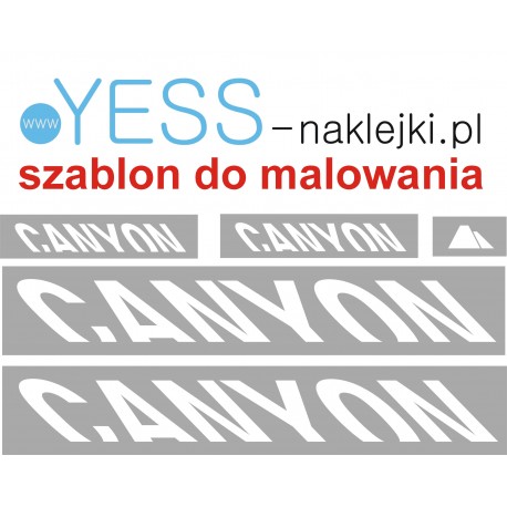 CANYON szablon do malowania naklejki na rower - YESS Naklejki