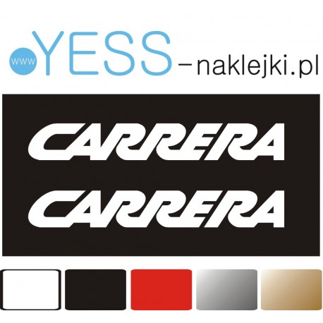 CARRERA naklejki na kask rowerowy, na kask motocyklowy, na kask narciarski, na kask snowboardowy - YESS Naklejki.pl