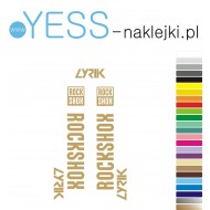 LYRIK ROCK SHOX naklejki  zastępcze na amortyzator widelec  YESS Naklejki