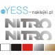NITRO  naklejki na kask rowerowy, na kask motocyklowy, na kask narciarski, na kask snowboardowy - YESS Naklejki.pl