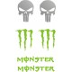 PUNISHER MONSTER ENERGY naklejki tuningowe na kask, rower, motocykl, quad, skuter - YESS Naklejki
