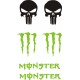 PUNISHER MONSTER ENERGY naklejki tuningowe na kask, rower, motocykl, quad, skuter - YESS Naklejki