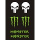 PUNISHER MONSTER ENERGY naklejki tuningowe na kask, rower, motocykl, quad, skuter - YESS Naklejki