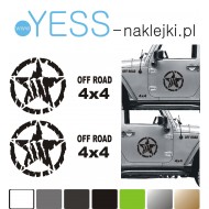 MONSTER ENERGY GWIAZDA Naklejki Samochód drzwi Jeep Toyota Honda Land Rover Defender Nissan Suzuki Subaru Mitsubishi TUNING OFF 