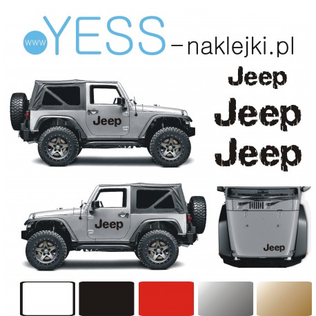  Jeep LOGO Naklejki na Samochód Terenowy Maska Drzwi Tuning Off Road 4x4 YESS-NAKLEJKI.PL