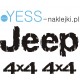  Jeep LOGO Naklejki na Samochód Terenowy Maska Drzwi Tuning Off Road 4x4 YESS-NAKLEJKI.PL