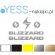 BLIZZARD naklejki kask narciarski, kask snowboardowy, kask motocyklowy, kask rowerowy, Akcesoria narciarskie, snowboardowe, YESS