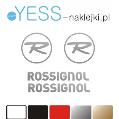 ROSSIGNOL naklejki na kask narciarski,  naklejki na kask snowboardowy, ROSSIGNOL logo naklejki