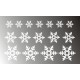 Śnieżynki Śnieżki Gwiazdki Płatki Śniegu naklejki na okno, drzwi, witryne sklepową YESS Naklejki
