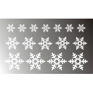 Śnieżynki Śnieżki Gwiazdki Płatki Śniegu naklejki na okno, drzwi, witryne sklepową YESS Naklejki
