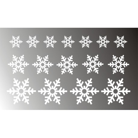 Śnieżynki Śnieżki Gwiazdki Płatki Śniegu naklejki na okno, drzwi, witryne sklepową YESS Naklejki