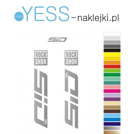 RockShox SID SL Ultimate naklejki, ROCK SHOX  na amortyzator rowerowy  ROCK SHOX  SID,  widelec rowerowy ROCK SHOX  SID,  YESS