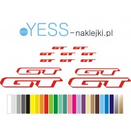GT  naklejki zastępcze na rower damski, rower męski, gravel, górski, mtb, szosowy, trekkingowy, miejski - YESS Naklejki