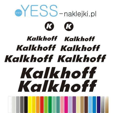 KALKHOFF naklejki zastępcze na rower damski, rower męski, gravel, górski, mtb, szosowy, trekkingowy, miejski - YESS Naklejki