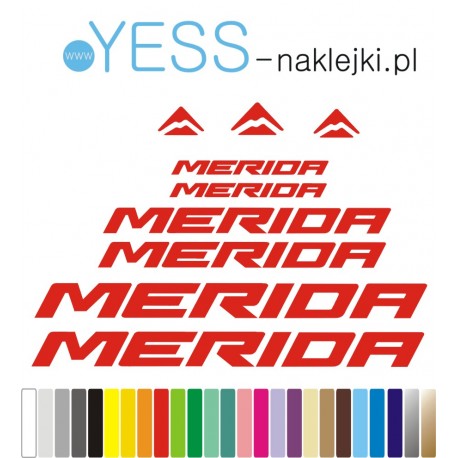 MERIDA nowe logo naklejki na rower męski, rower damski, gravel, górski, mtb, szosowy, trekkingowy - YESS Naklejki