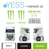 MONSTER ENERGY naklejki na samochód ciężarowy  CIĄGNIK, TIR, Scania, Mercedes, Daf, Volvo, Iveco,Renault,  YESS Naklejki