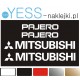 MITSUBISHI PAJERO Naklejki na Samochód TUNING YESS Naklejki