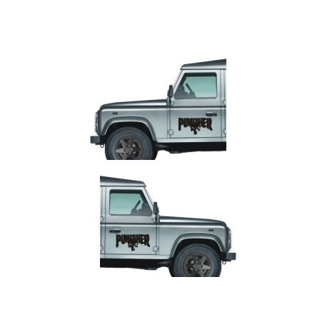 PUNISHER  Off Road Naklejki na samochód Terenowy drzwi  Jeep Toyota Honda Land Rover  Nissan Suzuki Subaru Mitsubishi