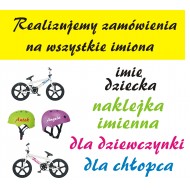 Twoja Naklejka Imię Dziecka Naklejki Imienne na kask rower hulajnoge YESS Naklejki