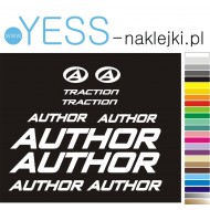 AUTHOR  TRACTION naklejki zastępcze na rower męski, gravel, górski, mtb, szosowy, trekkingowy, YESS Naklejki.pl
