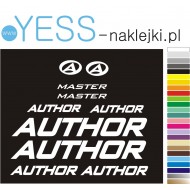 AUTHOR MASTER  naklejki zastępcze na rower męski, gravel, górski, mtb, szosowy, trekkingowy, YESS Naklejki.pl