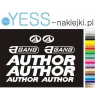 AUTHOR A GANG naklejki na rower zestaw 6-8C