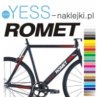 ROMET  naklejki zastępcze na rower damski, męski, gravel, górski, mtb, szosowy, trekkingowy, miejski - YESS Naklejki
