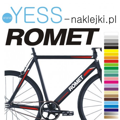 ROMET  naklejki zastępcze na rower damski, męski, gravel, górski, mtb, szosowy, trekkingowy, miejski - YESS Naklejki