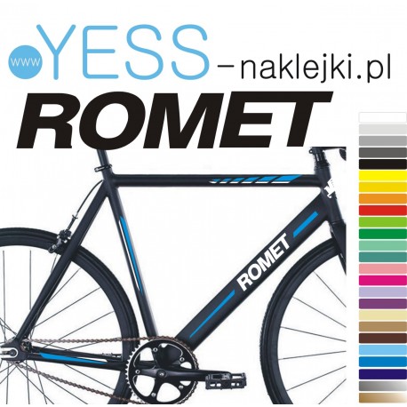 ROMET  naklejki zastępcze na rower damski, męski, gravel, górski, mtb, szosowy, trekkingowy, miejski - YESS Naklejki