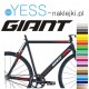 GIANT naklejki tuningowe na rower damski, męski, gravel, górski, mtb, szosowy, trekkingowy, miejski - YESS Naklejki