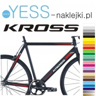 KROSS tuningowe naklejki zastępcze na rower męski, crossowy, gravel, górski, mtb, szosowy, trekkingowy,  mtb, YESS Naklejki