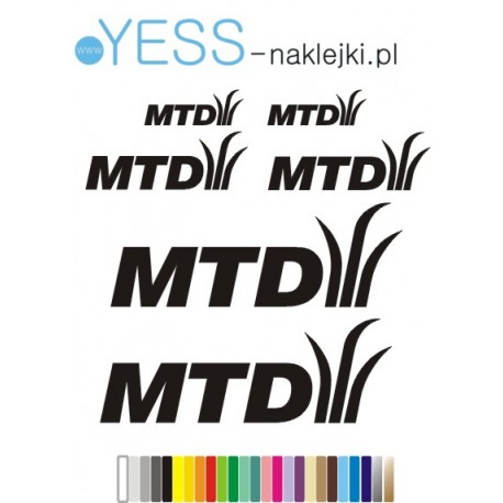 MTD zestaw naklejek kosiarka traktorek
