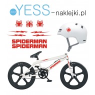 SPIDERMAN Marvel naklejki na kask na rower dziecięcy dla chłopca - YESS Naklejki