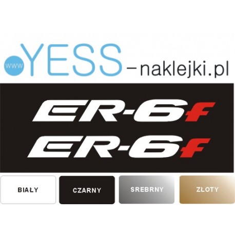 KAWASAKI NINJA ER-6F naklejki tuningowe na motocykl  na owiewke na zadupek    YESS Naklejki