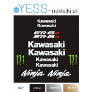 KAWASAKI NINJA ER-6n naklejki tuningowe na motocykl  na owiewke na zadupek    YESS Naklejki