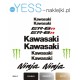 KAWASAKI NINJA ER-6n naklejki tuningowe na motocykl  na owiewke na zadupek    YESS Naklejki