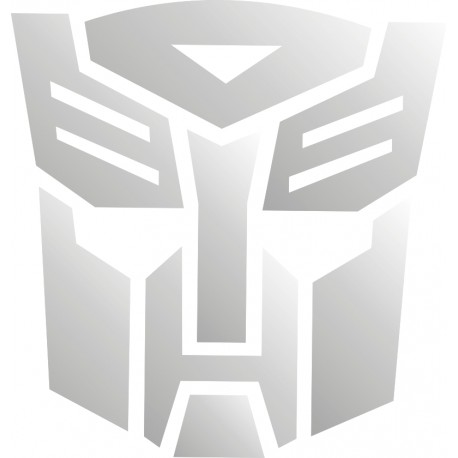 TRANSFORMERS AUTOBOT srebrna naklejka na kask - YESS Naklejki