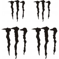 MONSTER ENERGY Pazury naklejki na kask, rower, quad , motocykl, hulajnogę, samochód - YESS Naklejki