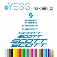 SCOTT niebieskie naklejki zamienniki na rower SCOTT, gravel, górski, mtb, szosowy, trekkingowy, miejski - YESS Naklejki
