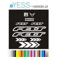 FELT naklejki zastępcze na rower damski, męski, gravel, górski, mtb, szosowy, trekkingowy, miejski - YESS Naklejki