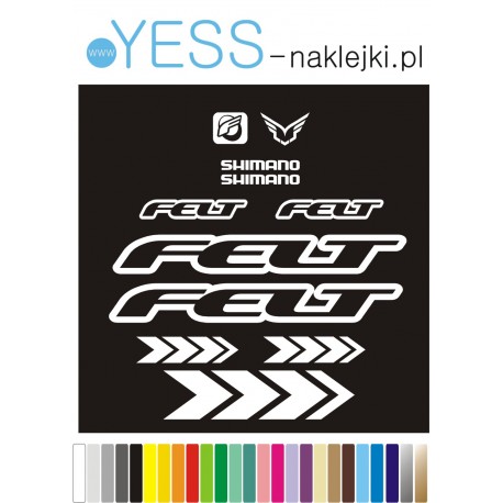 FELT naklejki zastępcze na rower damski, męski, gravel, górski, mtb, szosowy, trekkingowy, miejski - YESS Naklejki
