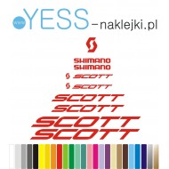 SCOTT czerwone  naklejki zamienniki na rower SCOTT, gravel, górski, mtb, szosowy, trekkingowy, miejski - YESS Naklejki
