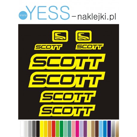 SCOTT  naklejki zastępcze na rower damski, męski, gravel, górski, mtb, szosowy, trekkingowy, miejski - YESS Naklejki