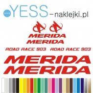 MERIDA ROAD RACE naklejki zastępcze na rower męski, rower damski, gravel, górski, mtb, szosowy, trekkingowy - YESS Naklejki