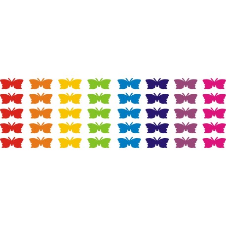 40szt TĘCZOWE  MOTYLE MOTYLKI  Naklejki Ozdobne Dziewczynka Chłopiec LGBT YESS Naklejki