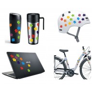 40szt TĘCZOWE KWIATKI naklejki Naklejki Ozdobne Dziewczynka Chłopiec LGBT  Rower Kask Hulajnoga