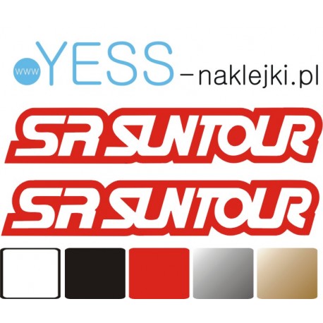 SR SUNTOUR  naklejki na amortyzator widelec  rowerowy