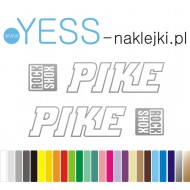 PIKE ROCK SHOX naklejki zamienniki na amortyzator widelec  YESS Naklejki