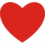 DUŻE SERCE 46x40cm naklejka ozdobna  WALENTYNKI - YESS Naklejki